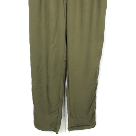 New MAX STUDIO jumpsuit olive green button up - Picture 5 of 8